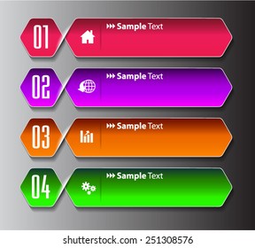 modern text box template for website computer graphic and internet, numbers. label