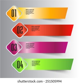 modern text box template for website computer graphic and internet, numbers. label. ribbon