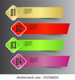 modern text box template for website computer graphic and internet, numbers. label. ribbon