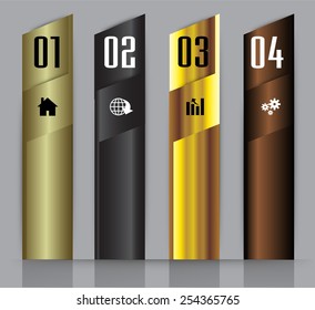 modern text box template for website computer graphic and internet, numbers. gold