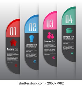 modern text box for website and business, numbers, icon. 