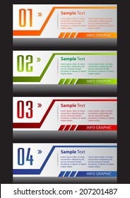 modern text box for website and business, numbers, icon. 