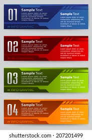 modern text box for website and business, numbers, icon. 