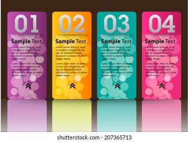 modern text box for website and business, numbers, Colorful Defocused Light, Flickering Lights background.