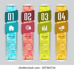 Modern text box for website and business, numbers, icon. Colorful Defocused Light, Flickering Lights background.