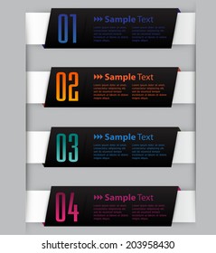 modern text box for website and graphic, numbers, icon.
