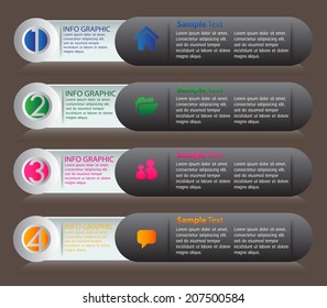  modern text box for website graphic and business, numbers, icon. 