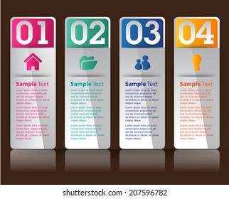 modern text box for website graphic and business, numbers, icon. 