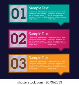 modern text box for website info graphic and business, numbers, icon. 