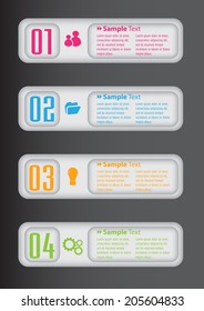 modern text box for website, numbers, icon. 