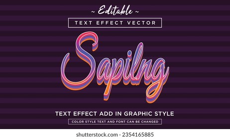Efecto de texto moderno con sorprendente combinación de colores texto totalmente editable 