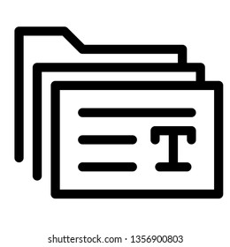 Modern text file folder icon