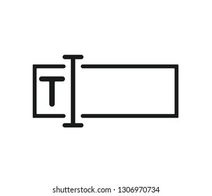 Modern Text Input Icon Vector 