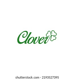 logotipo de texto moderno para trébol