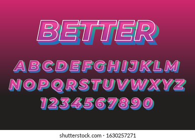 Modern text style effect Premium Vector
