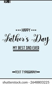 Modern Text Typescript Of Happy Father's Day Vertical Template Image