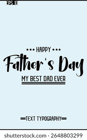 Modern Text Typescript Of Happy Father's Day Vertical Template Image
