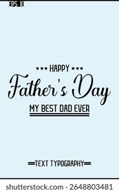 Moderne Text-Schrift von Happy Father's Day vertikale Vorlage Bild