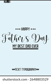 Modern Text Typescript Of Happy Father's Day Vertical Template Image