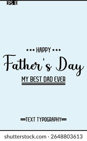 Modern Text Typescript Of Happy Father's Day Vertical Template Image