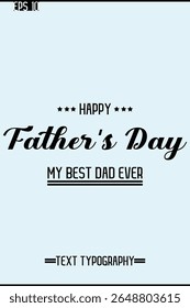 Modern Text Typescript Of Happy Father's Day Vertical Template Image
