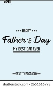 Modern Text Typescript Of Happy Father's Day Vertical Template Image