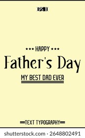 Modern Text Typography Of Happy Father's Day Vertical Template Image