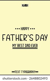 Modern Text Typography Of Happy Father's Day Vertical Template Image