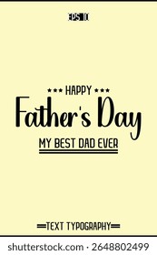 Modern Text Typography Of Happy Father's Day Vertical Template Image