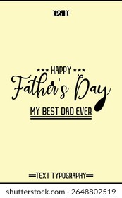 Modern Text Typography Of Happy Father's Day Vertical Template Image
