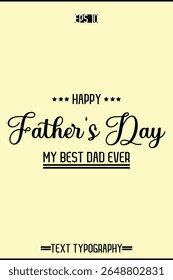 Modern Text Typography Of Happy Father's Day Vertical Template Image