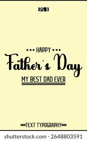 Modern Text Typography Of Happy Father's Day Vertical Template Image
