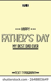 Modern Text Typography Of Happy Father's Day Vertical Template Image
