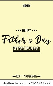 Modern Text Typography Of Happy Father's Day Vertical Template Image
