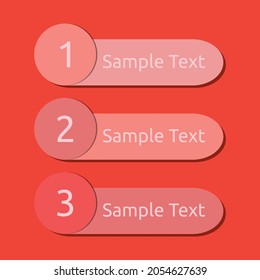 modern textbox vector template. infographic style. red calm color.