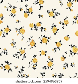 Modern textile design, flower nature, all over seamless pattern with tone colour illustration digital image printing factory  
