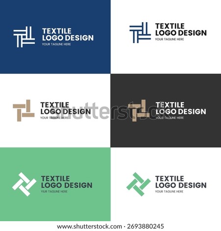 Modern textile logo design templates for branding and corporate identity, perfect for fashion, apparel, or home decor businesses