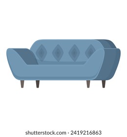 Modern textile sofa icon cartoon vector. Couch office. Business wooden