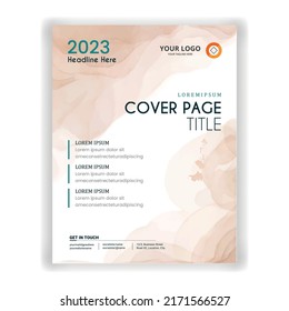 Modern texture annual report cover page design