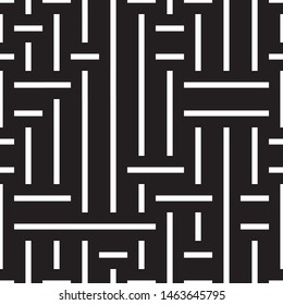 Modern texture with black bands. Vector seamless pattern.