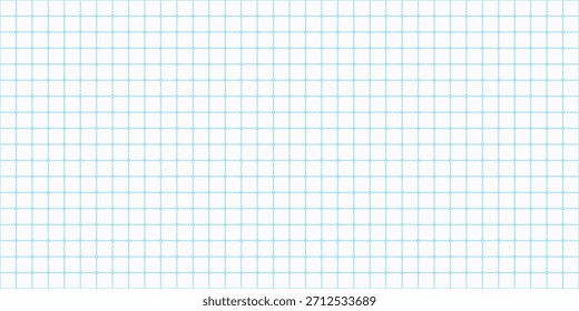 Moderne Textur kariertes Blatt weißes Papier Hintergrund blau abstrakt einfach