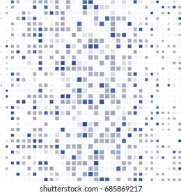 Modern texture of square halftone dots on white background
