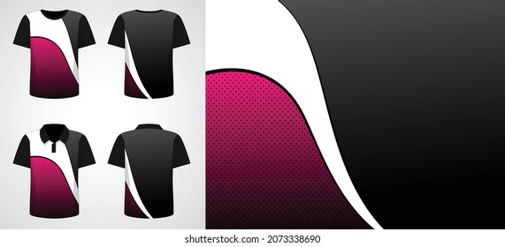 Modern texture vector illustration. Colorful template design for t-shirt or others as you want. Sports uniform with front and back model.