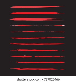 Modern Textured Brush Stroke. Grunge paint stroke. Black isolated paintbrush vector design.