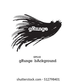 Modern Textured Grunge Brush Stroke . Black isolated paintbrush vector design.