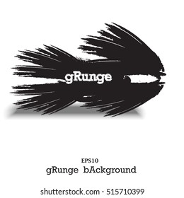 Modern Textured Grunge Brush Stroke . Black isolated paintbrush vector design.