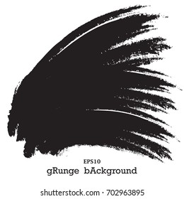 Modern Textured Grunge Brush Stroke . Black isolated paintbrush vector design.Old and grunge background for web site template.