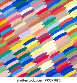 Modern textured halftone of colored ovals on a white background