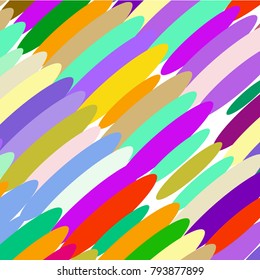 Modern textured halftone of colored ovals on a white background