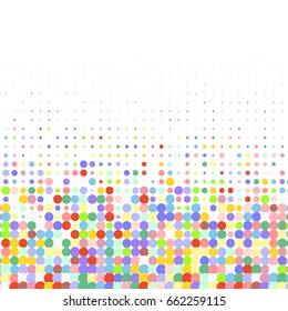 Modern textured halftone of dots on white background for banner, 
